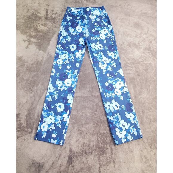 J.CREW Pants - J. Crew Sz 00 Remi Ankle Pants Floral Watercolor Blue Womens New AJ333 C13-15